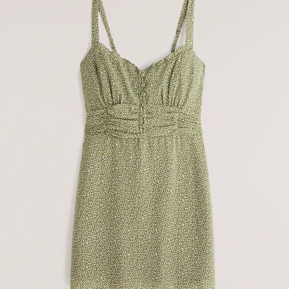 DOT Button-Through Ruched Mini Dress - Picture 3 of 3